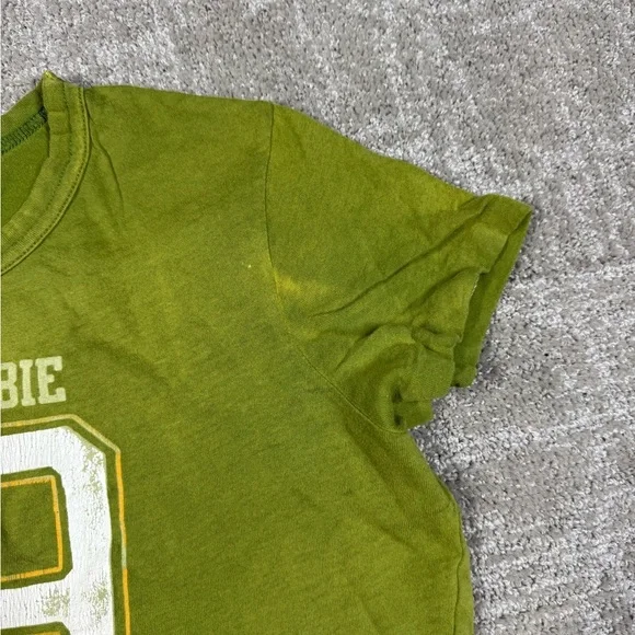 Vintage Abercrombie and Fitch Single Stitch 09 Green Fitted Y2K Kidcore T Shirt - Picture 3 of 9